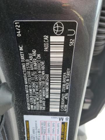 NMTKHMBX3MR126468 - 2021 TOYOTA C-HR XLE GRAY photo 13