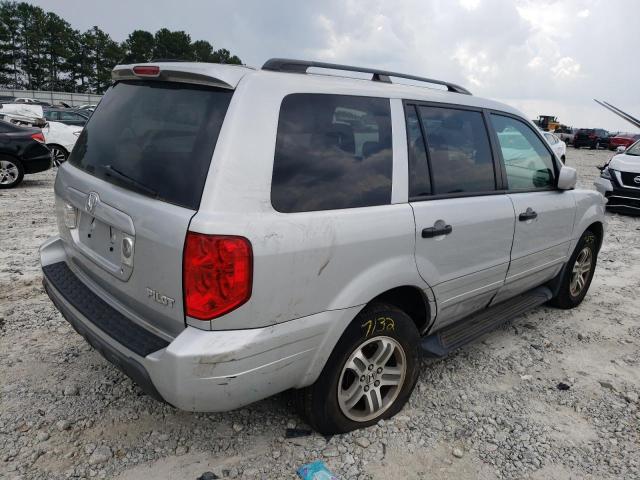 2HKYF18764H543841 - 2004 HONDA PILOT EXL SILVER photo 3