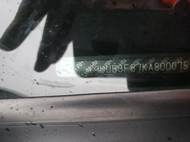 19UUB3F87KA800075 - 2019 ACURA TLX ADVANCE შავი ფოტო 13