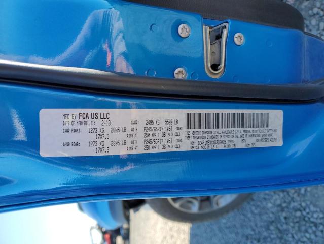 1C4PJMBXXKD392025 - 2019 JEEP CHEROKEE TRAILHAWK ლურჯი ფოტო 13