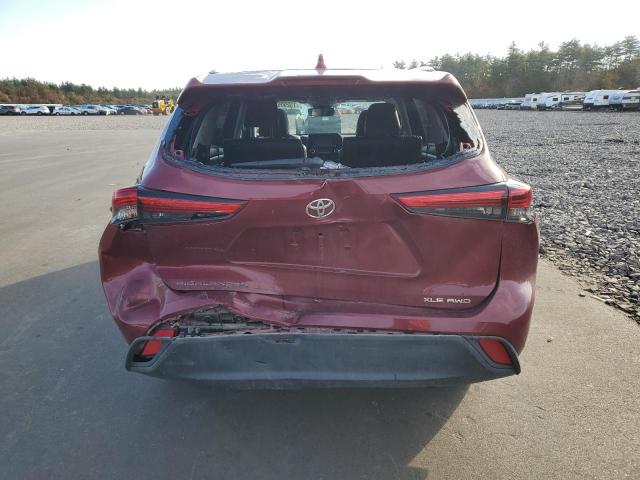 5TDGZRBH6NS579186 - 2022 TOYOTA HIGHLANDER XLE BURGUNDY photo 6