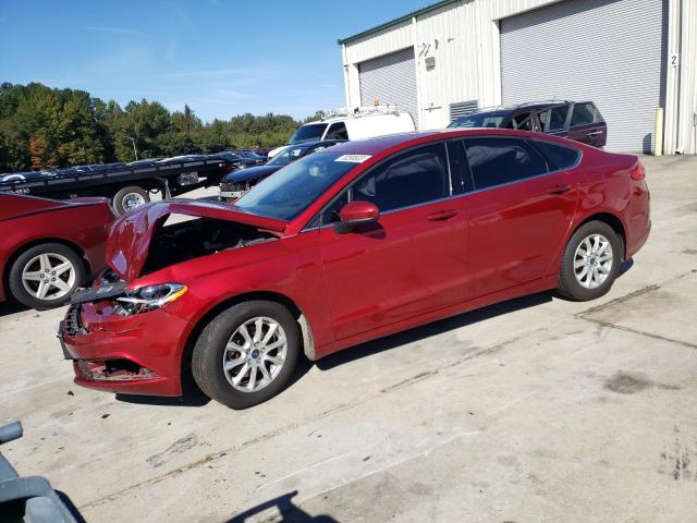 3FA6P0G71HR212707 - 2017 FORD FUSION S RED photo 1