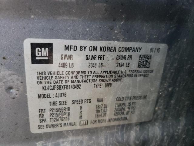 KL4CJFSBXFB143492 - 2015 BUICK ENCORE CONVENIENCE 灰色 照片 13