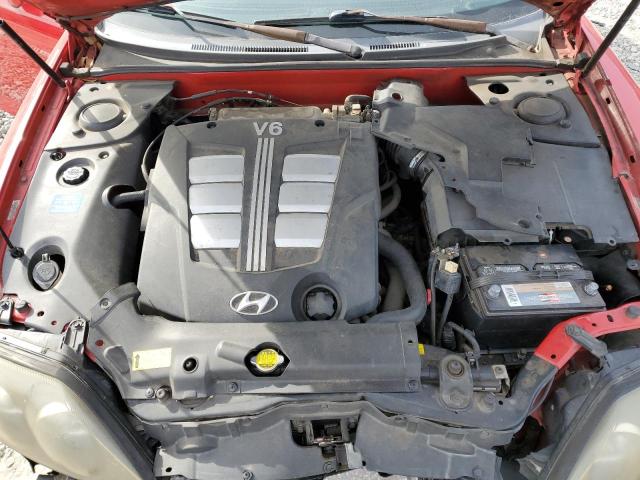 KMHHN65F74U142148 - 2004 HYUNDAI TIBURON GT RED photo 11