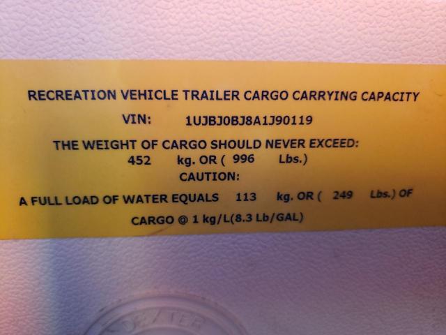 1UJBJ0BJ8A1J90119 - 2010 JAYCO FTHER SPRT WHITE photo 10