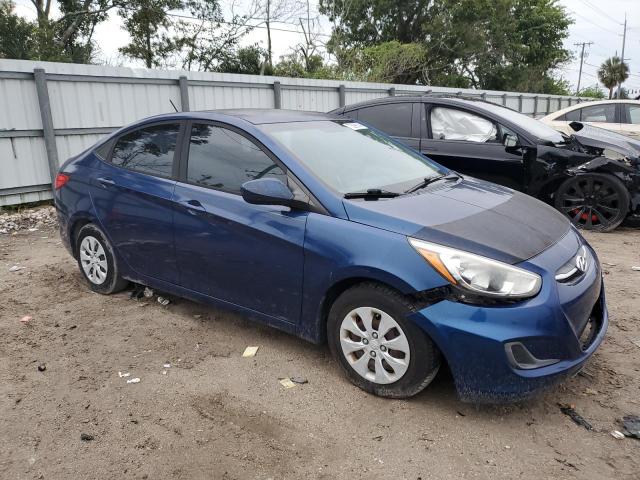 KMHCT4AEXGU107318 - 2016 HYUNDAI ACCENT SE BLUE photo 4