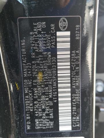 4T1G11AK5PU803130 - 2023 TOYOTA CAMRY SE NIGHT SHADE BLACK photo 13