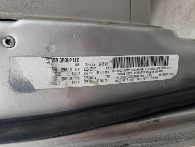 2A4RR5D12AR493064 - 2010 CHRYSLER TOWN & COU TOURING ვერცხლისფერი ფოტო 10