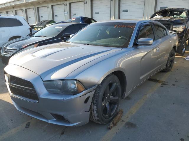 2C3CDXHG1EH238815 - 2014 DODGE CHARGER SXT SILVER photo 1