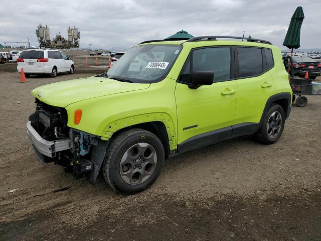 ZACCJAAB5HPF14349 - 2017 JEEP RENEGADE SPORT GREEN photo 1