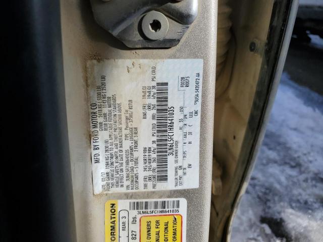 3LN6L5FC1HR641035 - 2017 LINCOLN MKZ RESERVE ოქროსფერი ფოტო 12