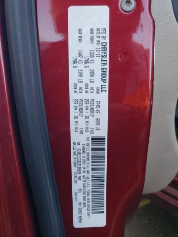 2C4RC1CG9CR199668 - 2012 CHRYSLER TOWN & COU TOURING L BURGUNDY photo 13