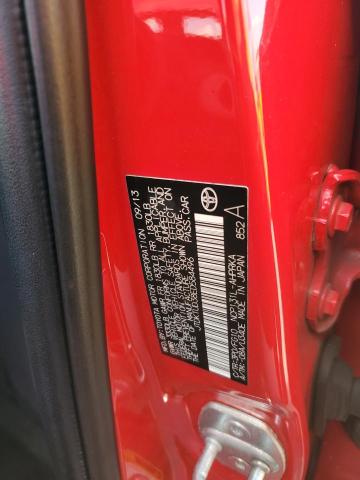 JTDKTUD38ED584496 - 2014 TOYOTA YARIS RED photo 12