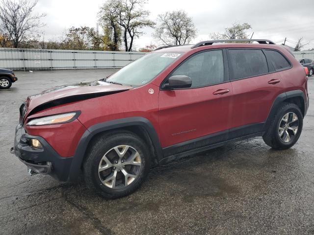 1C4PJMBSXEW310744 - 2014 JEEP CHEROKEE TRAILHAWK RED photo 1