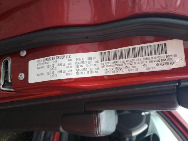 1C4PJMBSXEW310744 - 2014 JEEP CHEROKEE TRAILHAWK RED photo 13