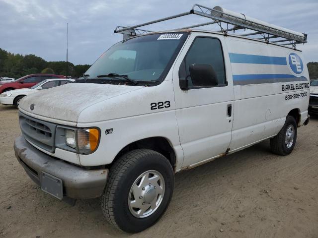 1FTSE34L61HB33106 - 2001 FORD ECONOLINE E350 SUPER DUTY VAN WHITE photo 1