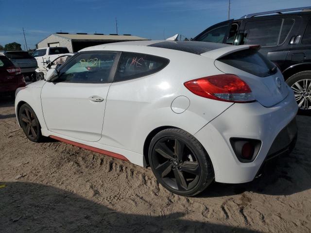 KMHTC6AE5EU194683 - 2014 HYUNDAI VELOSTER TURBO WHITE photo 2