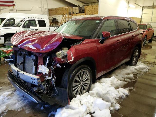 5TDFZRBH5MS149644 - 2021 TOYOTA HIGHLANDER PLATINUM MAROON photo 1