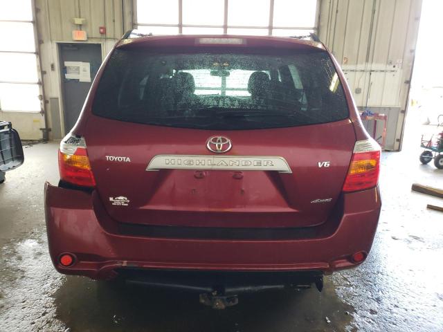 JTEES41A482026028 - 2008 TOYOTA HIGHLANDER RED photo 6