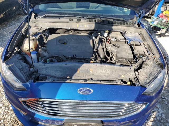 3FA6P0HD4HR122049 - 2017 FORD FUSION SE BLUE photo 11