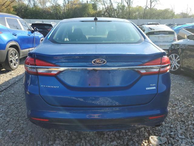 3FA6P0HD4HR122049 - 2017 FORD FUSION SE BLUE photo 6