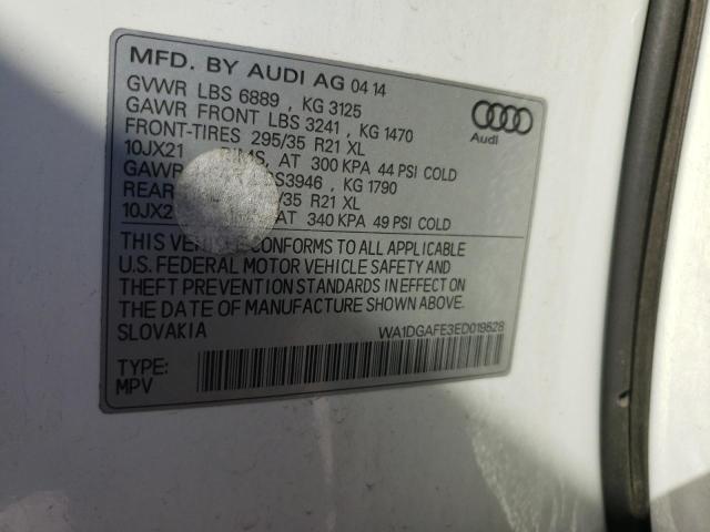 WA1DGAFE3ED019528 - 2014 AUDI Q7 PRESTIGE თეთრი ფოტო 13