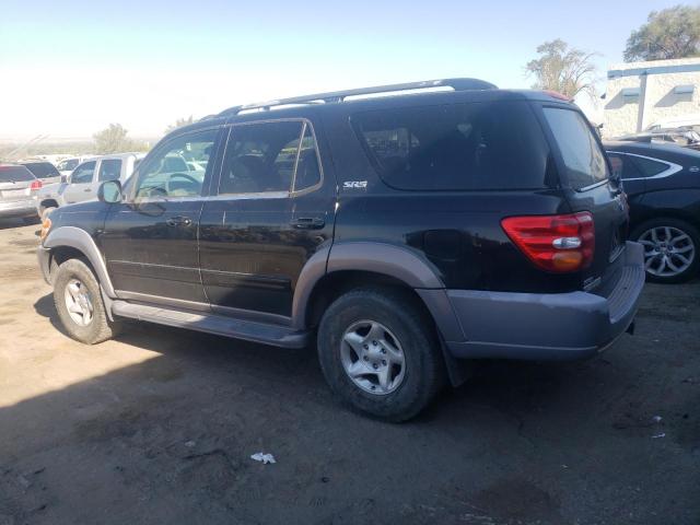 5TDZT34A62S074932 - 2002 TOYOTA SEQUOIA SR5 BLACK photo 2