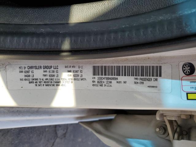 1B3BD4FB8BN608904 - 2011 DODGE AVENGER EXPRESS 白色 照片 12