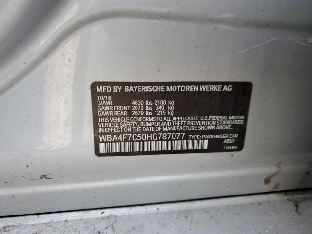 WBA4F7C50HG787077 - 2017 BMW 430I GRAN COUPE SILVER photo 12