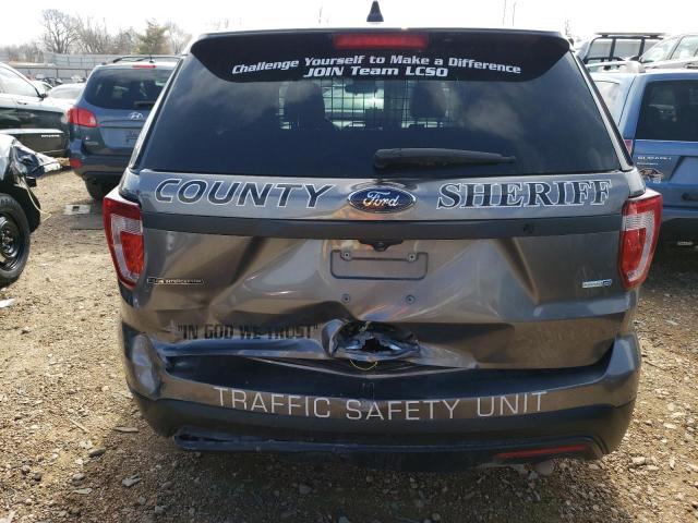 1FM5K8AR5GGA19068 - 2016 FORD EXPLORER POLICE INTERCEPTOR GRAY photo 6