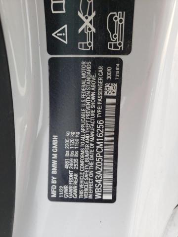 WBS43AZ05PCM16256 - 2023 BMW M4 COMPETITION WHITE photo 12