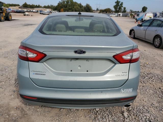 3FA6P0LU4DR200931 - 2013 FORD FUSION SE HYBRID TURQUOISE photo 6