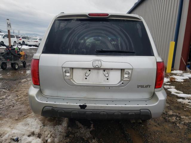 5FNYF18645B019496 - 2005 HONDA PILOT EXL SILVER photo 6