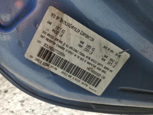 3C3JY45X27T539554 - 2007 CHRYSLER PT CRUISER BLUE photo 12