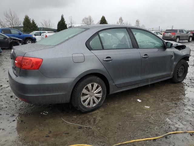 3VW2K7AJ8BM374551 - 2011 VOLKSWAGEN JETTA BASE Grau Foto 3