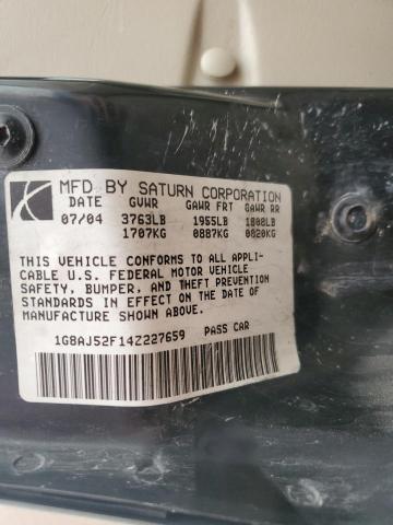 1G8AJ52F14Z227659 - 2004 SATURN ION LEVEL 2 TAN photo 13