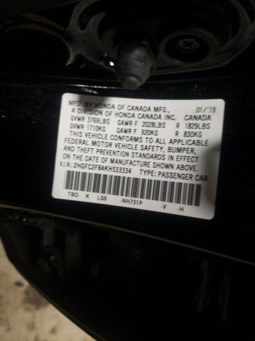 2HGFC2F84KH533334 - 2019 HONDA CIVIC SPORT 黑色 照片 12