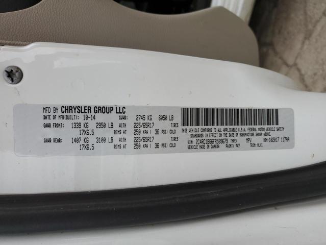 2C4RC1BG6FR589679 - 2015 CHRYSLER TOWN & COU TOURING WHITE photo 12