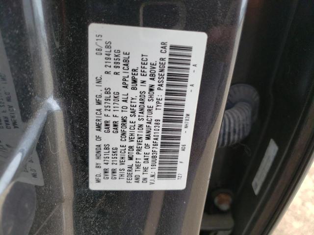 19UUB3F76FA010389 - 2015 ACURA TLX ADVANCE GRAY photo 12
