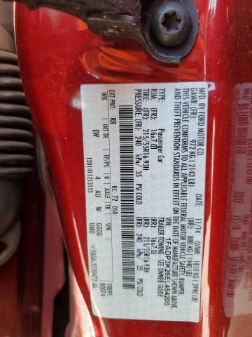 1FADP3K26EL454200 - 2014 FORD FOCUS SE RED photo 12