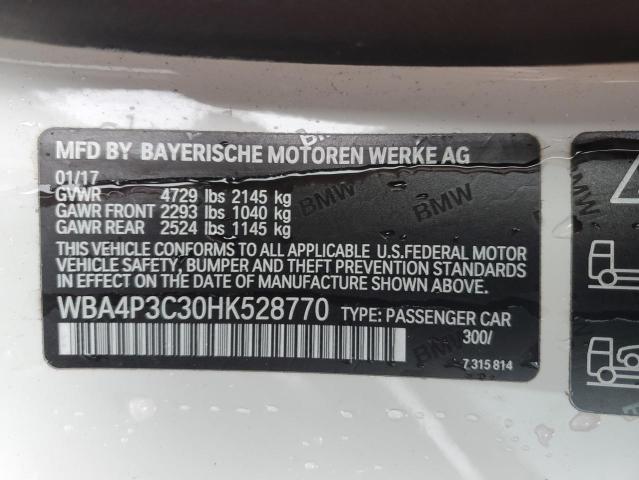 WBA4P3C30HK528770 - 2017 BMW 440XI WHITE photo 12