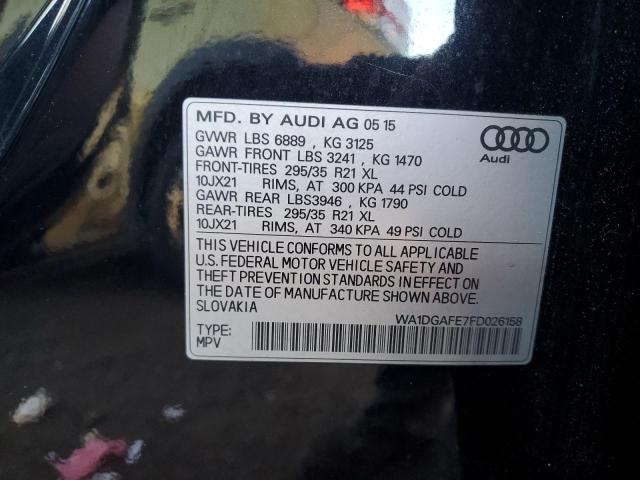 WA1DGAFE7FD026158 - 2015 AUDI Q7 PRESTIGE BLACK photo 13