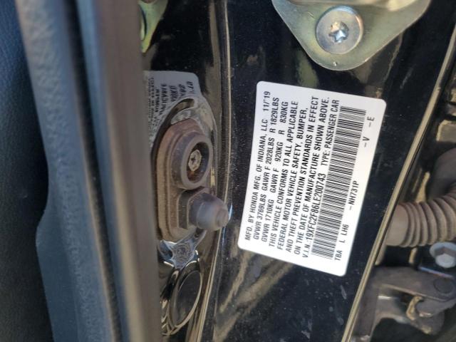19XFC2F86LE200743 - 2020 HONDA CIVIC SPORT 黑色 照片 12