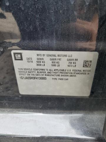 1G1JA6SH3F4136883 - 2015 CHEVROLET SONIC LS 黑色 照片 12