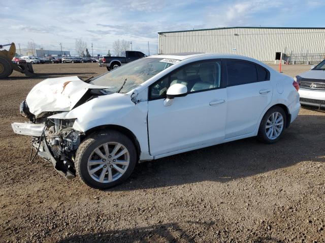 2HGFB2F91CH018420 - 2012 HONDA CIVIC EXL WHITE photo 1