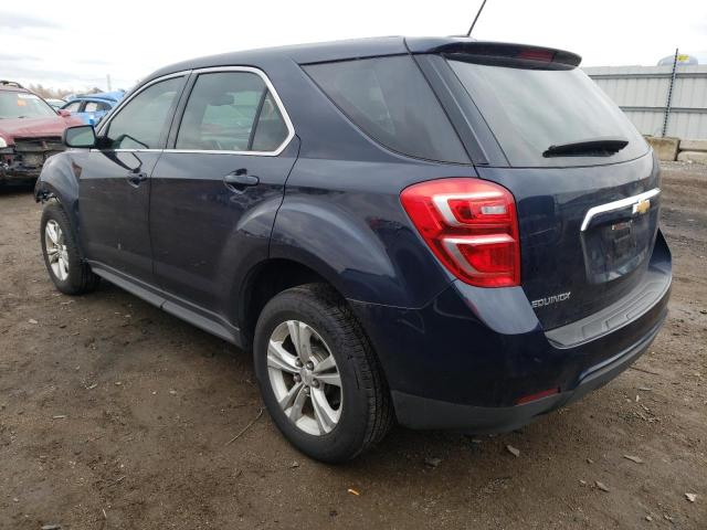 2GNALBEK2H1515655 - 2017 CHEVROLET EQUINOX LS BLUE photo 2