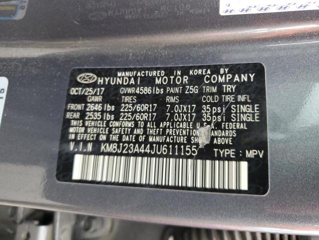 KM8J23A44JU611155 - 2018 HYUNDAI TUCSON SE GRAY photo 14