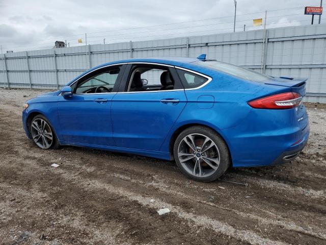 3FA6P0K97KR269865 - 2019 FORD FUSION TITANIUM BLUE photo 2