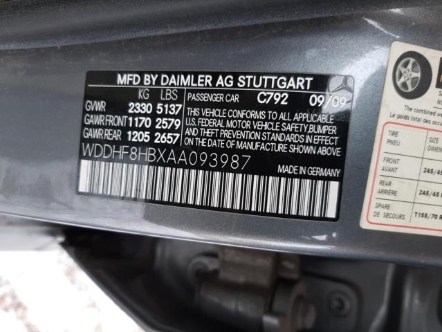 WDDHF8HBXAA093987 - 2010 MERCEDES-BENZ E 350 4MATIC GRAY photo 12