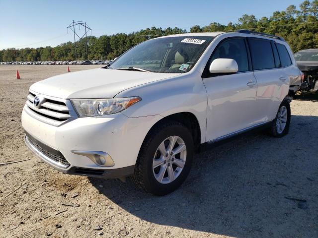 5TDZK3EH5CS062139 - 2012 TOYOTA HIGHLANDER BASE WHITE photo 1